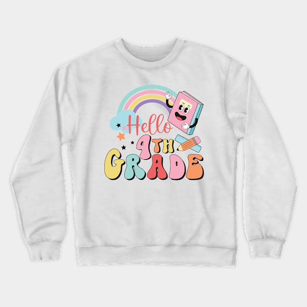 Vintage Hello 4th Grade. Crewneck Sweatshirt by XOXO VENUS